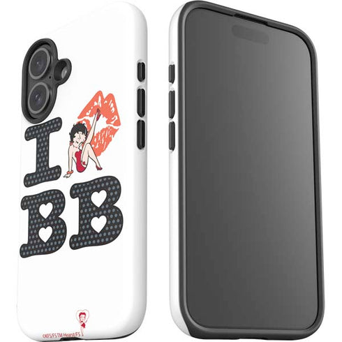 Betty Boop I Love BB iPhone 16 Plus Impact Case